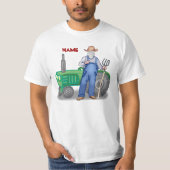 T-shirt Tractor Farmer Face (Devant)