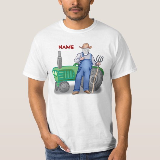 T-shirt Tractor Farmer Face (Devant)