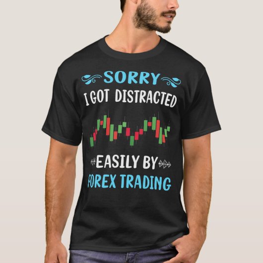 T-shirt Trader de Forex distrait (Devant)