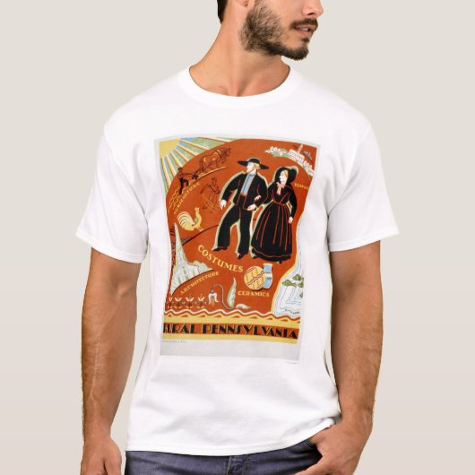 T-shirt Tradition amish de costume WPA 1938 (Devant)