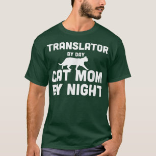T-shirt Traductrice le jour, maman de chat la nuit3033