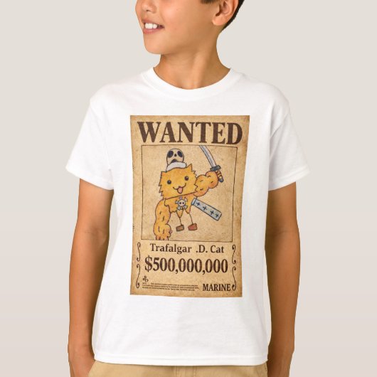 T-shirt Trafalgar .D. Cat (Devant)