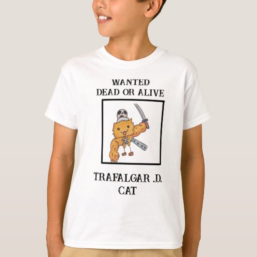 T-shirt Trafalgar .D. Cat (Devant)