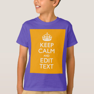 T-shirt Traffic Yellow Background Keep Calm And Your Text