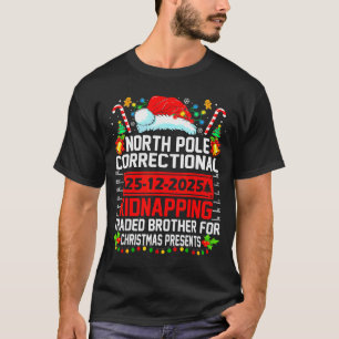 T-shirt Trafic d'enlèvement de Noël de North Pole Correcti