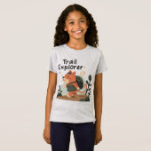 T-Shirt Trail Explorer Chat - Kids Adventure Tee (Devant entier)
