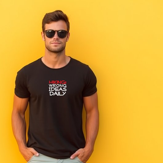 T-shirt Trail Hiking camping humor black red