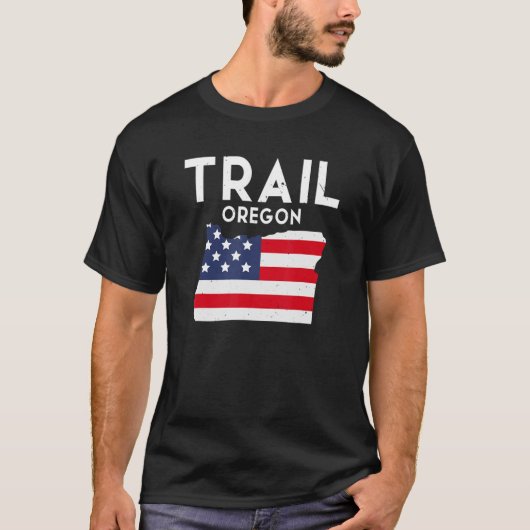 T-shirt Trail Oregon USA State America Travel Oregonian (Devant)