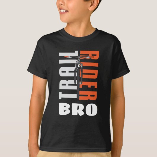 T-shirt Trail Rider Biker Bro Custom Family Cyclist (Devant)