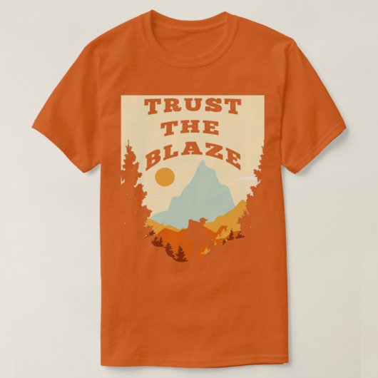 T-shirt Trailblazer Thru Hiker Faites confiance au Blaze (Design devant)