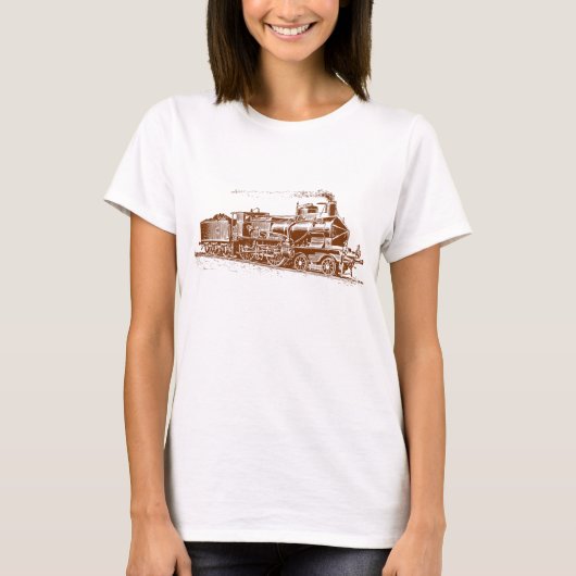 T-shirt Train 03 - Brown de noix (Devant)