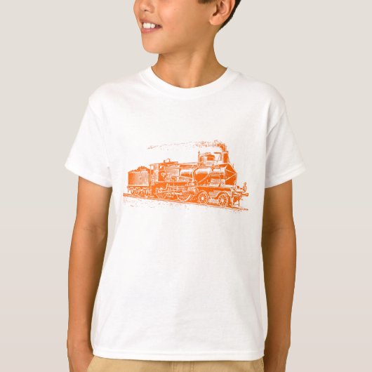 T-shirt Train 03 - Orange (Devant)