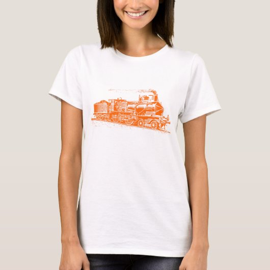 T-shirt Train 03 - Orange (Devant)