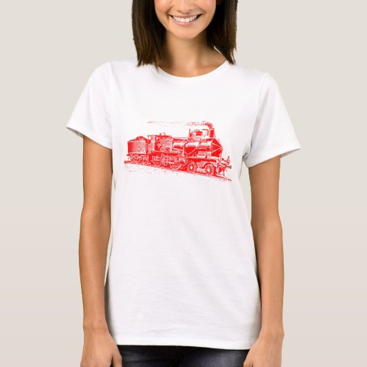 T-shirt Train 03 - Rouge (Devant)