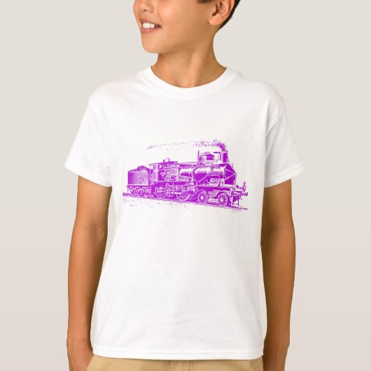 T-shirt Train 03 - Violet (Devant)
