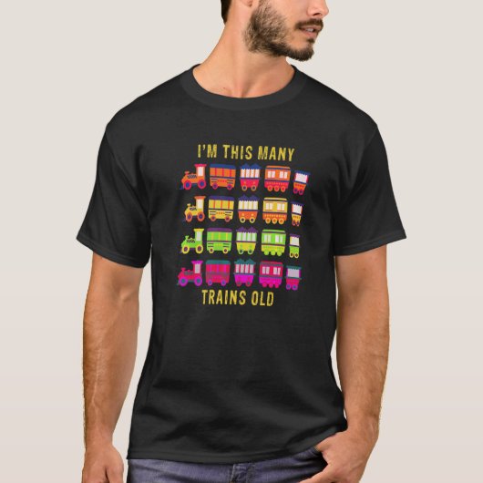 T-shirt Train 4 Ans 4e Anniversaire Je suis cette multitud (Devant)