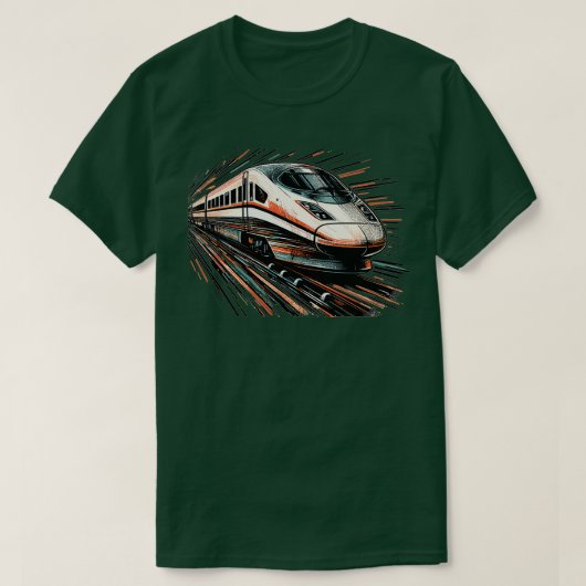 T-shirt Train à grande vitesse (Design devant)