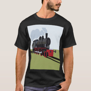T-shirt Train à vapeur sur voie ferrée