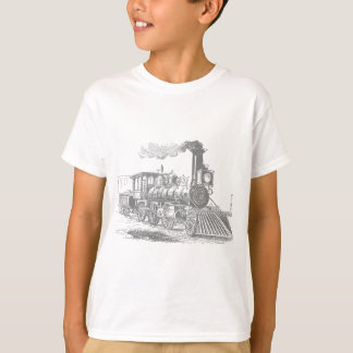 T-shirt Train à vapeur vintage Locomotive
