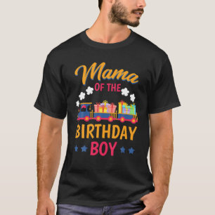 T-shirt Train Anniversaire Party Railroad Mama Of The Birt