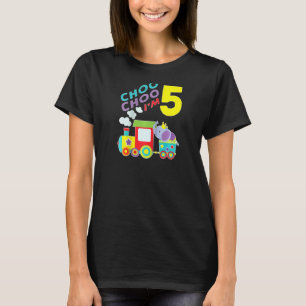 T-shirt Train Choo Choo J'ai 5 ans bébé 5 ans Anniversaire