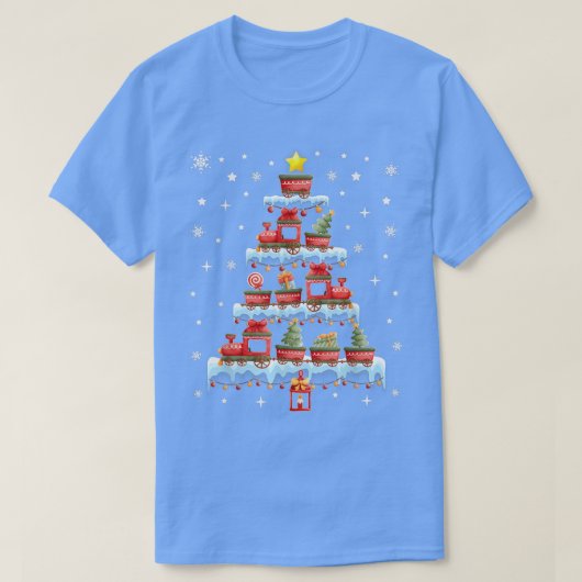 T-shirt Train Christmas Tree Joyeux Noël Train Cookies Enf (Design devant)