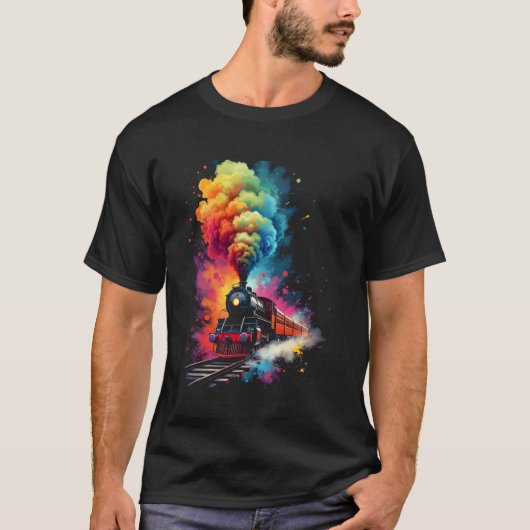 T-shirt Train coloré (Devant)