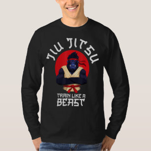 T-shirt Train Comme Une Bête Jiu Jitsu Bjj Grappling Mixed