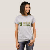 T-shirt Train Comme Une Fille Avec Kettlebell (Devant entier)