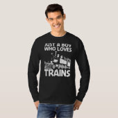 T-shirt Train cool Pour Garçons Train Locomotive Railroad (Devant entier)