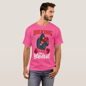 T-shirt Train De Boxe Comme Une Bête Kickboxer Gym Kickbox (Devant entier)