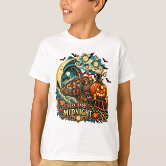 T-shirt Train de citrouilles Prochaine étape Minuit