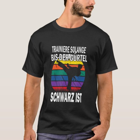 T-shirt Train De Karate Rétro Jusqu'À Ce Que La Ceinture S (Devant)