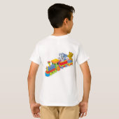 T-shirt Train de train de beaucoup de couleurs (Dos entier)