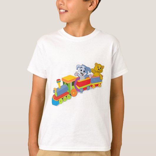T-shirt Train de train de beaucoup de couleurs (Devant)