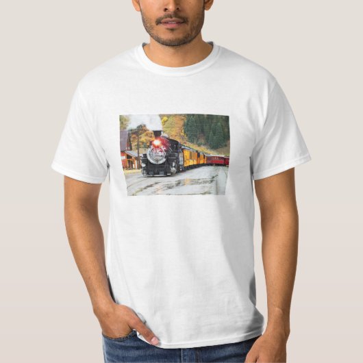 T-shirt Train de vapeur dans Silverton, Etats-Unis (Devant)