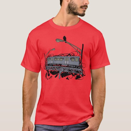 T-shirt Train d'EL et illustration artistiques urbains de (Devant)
