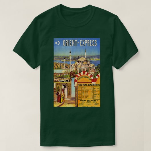 T-shirt Train d'Express d'Orient Paris Vienne Constant (Design devant)