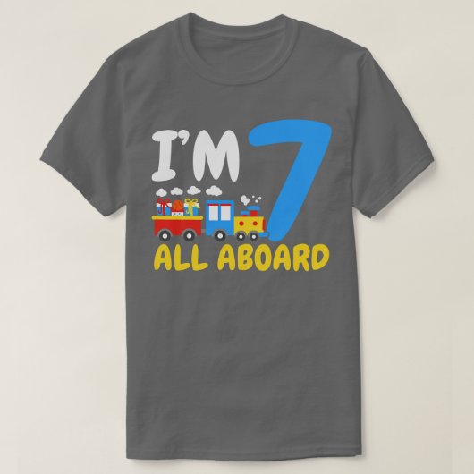 T-shirt Train du 7e anniversaire (Design devant)