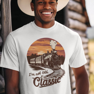 T-shirt Train élégant Je ne suis pas vieux Je suis classiq