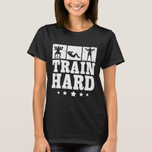 T-shirt Train Forme Graphique Dur Gymnase Fitness Entraîne