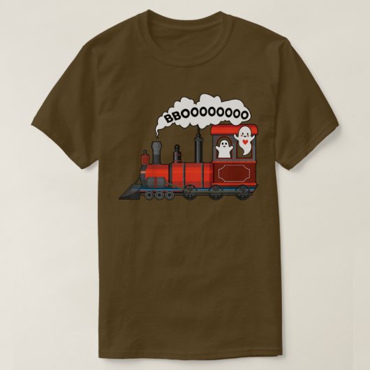 T-shirt Train Halloween Boo Funny Ghost Toddler Garçons 1 (Design devant)