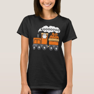 T-shirt Train Halloween Boom Ghost Citrouille Toddler Kids