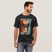 T-shirt Train Hard Fight Easy Kickboxing (Devant entier)