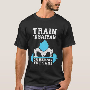T-shirt Train Insaiyan Anime Gym Et Entraînement Motivatio