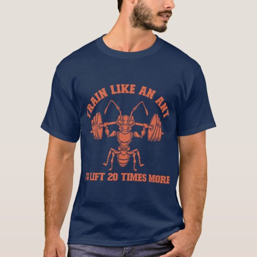 T-shirt Train like an Ant (Mono) (Devant)