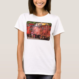 T-shirt Train - Pennsylvanie, cambuse de région du nord