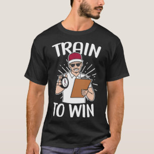 T-shirt Train Pour Gagner Nage Entraîneur Nager Sportif Na