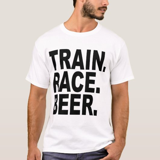 T-SHIRT TRAIN.RACE.BEER (Devant)