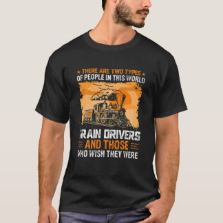 T-shirt Train Railroad Vintage Rétro Locomotive vieux modè